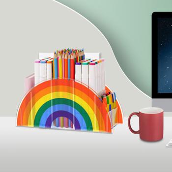 360Home Regenbogen Acryl Stifthalter Box Stiftköcher Schreibtisch organizer